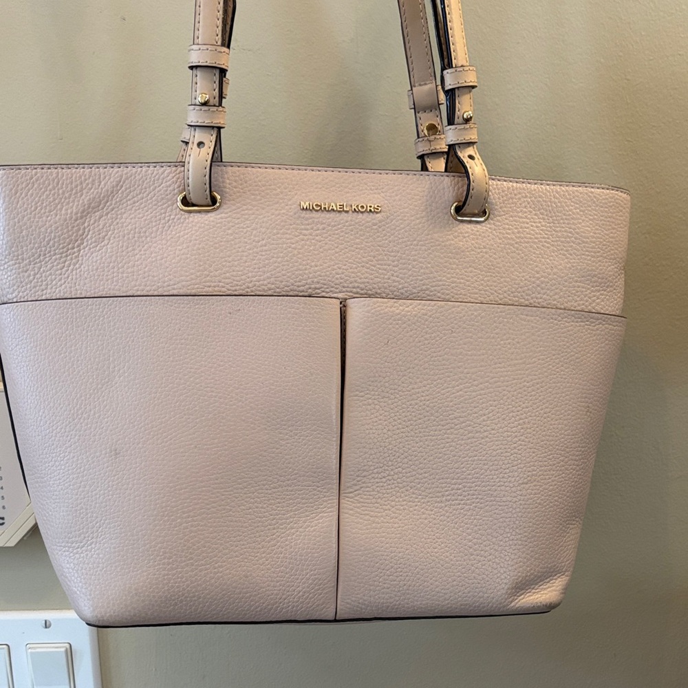 Michael Kors Bedford Pebbled leather Cream Tote Bag
